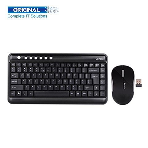 A4 Tech 3300N Black Wireless Keyboard and Mouse Combo with Bangla