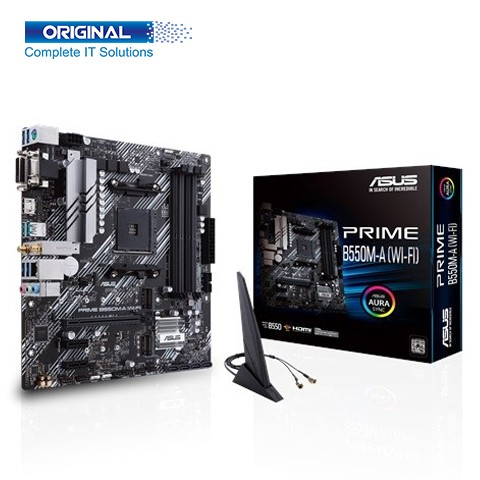 Asus Prime B550M-A Wi-Fi mATX DDR4 AMD AM4 Socket Motherboard