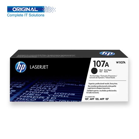 HP 107A Black Original LaserJet Toner  (W1107A)