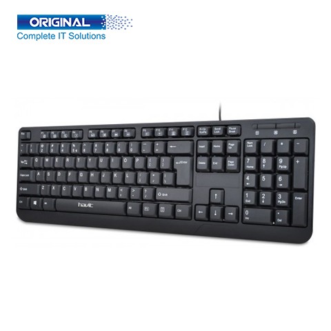 Havit KB378 USB Exquisite Black Keyboard with Bangla