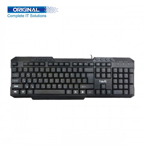 Havit KB613 USB Multimedia Black Keyboard with Bangla