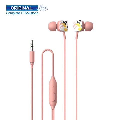 Havit E58P Wired Pink Earphone