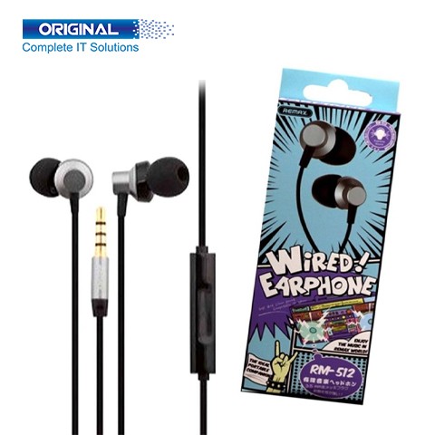 Remax RM-512 Black Wired Music Earphone