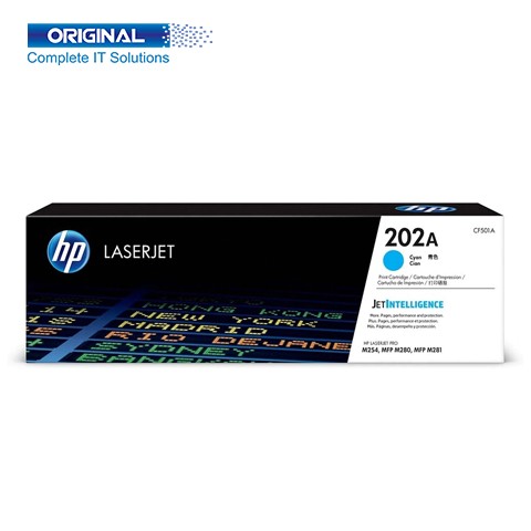 HP 202A Cyan Original Color LaserJet Toner (CF501A)