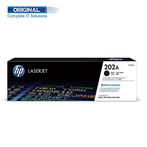 HP 202A Black Original Color LaserJet Toner (CF500A)