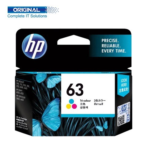 HP 63 Tri-color Original Ink Cartridge (F6U61AN)