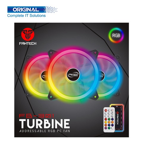 Fantech TURBINE FB-301 RGB Remote Control Casing Cooling Fan