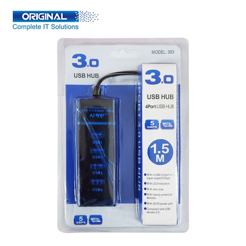 4 Port USB 3.0 Model: 303 5GBPS USB HUB (1.5 Meter)