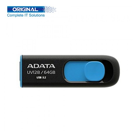 Adata 64GB UV128 Black Blue USB 3.2 Pen Drive