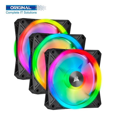 Corsair iCUE QL120 RGB Triple Fan with Lighting Casing Cooling Fan (CO-9050098-WW)