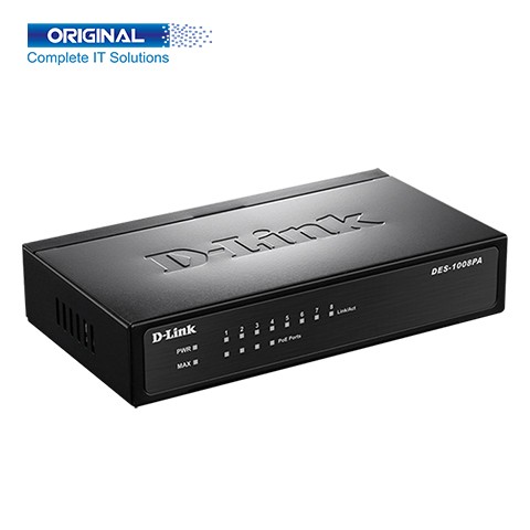 D-Link DES-1008P 8-Port Desktop Switch with 4 PoE Ports