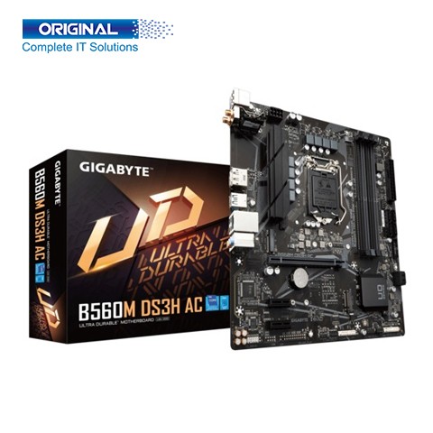 Gigabyte B560M DS3H AC DDR4 10th & 11th Gen Intel Micro ATX Motherboard