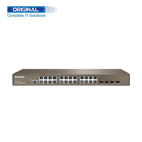 Tenda TEG3224P 24-Port 10/100/1000Mbps 4 Shared SFP PoE Managed Switch