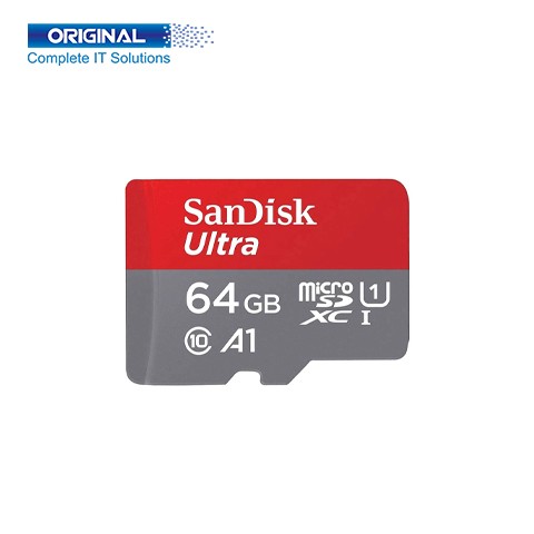 Sandisk Ultra SQUAR 64GB Class 10 UHS-I U1 microSD Memory Card (SDSQUAR-064G-GN6MN)