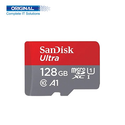 Sandisk Ultra SQUAR 128GB Class 10 UHS-I U1 microSD Memory Card (SDSQUAR-128G-GN6MN)