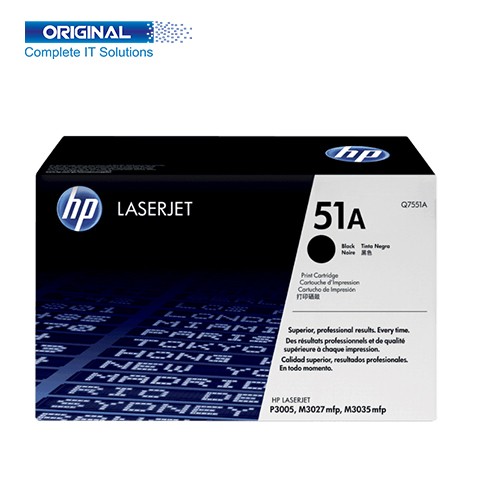 HP 51A Black Original LaserJet Toner (Q7551A)