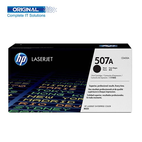 HP 507A Black Color LaserJet Toner Cartridge (CE400A)