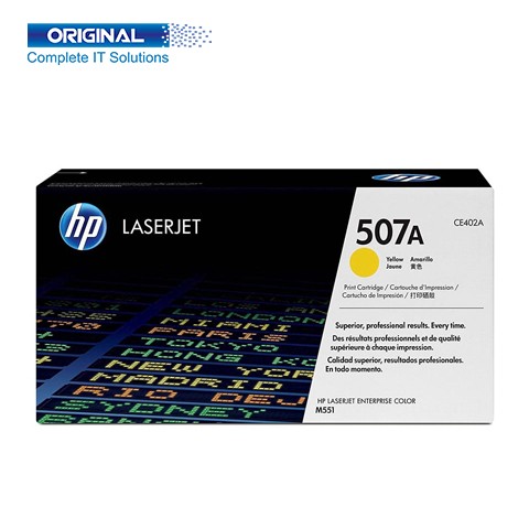 HP 507A Yellow Original Color LaserJet Toner (CE402A)