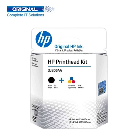 HP Gt51/GT52 2-pack Black & Tri-color Replacement Printhead Kit (3JB06AA)