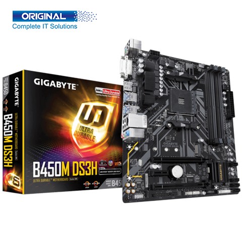 Gigabyte B450M DS3H DDR4 2nd-3rd Gen AMD AM4 Socket Motherboard