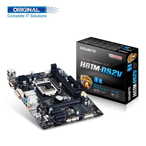 Gigabyte GA-H81M-DS2V DDR3 4th Gen Intel LGA1150 Socket Motherboard