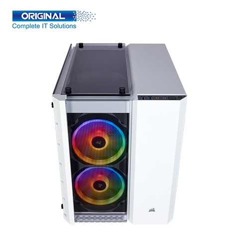 Corsair Crystal Series 280X RGB Tempered Glass Micro ATX Casing- White