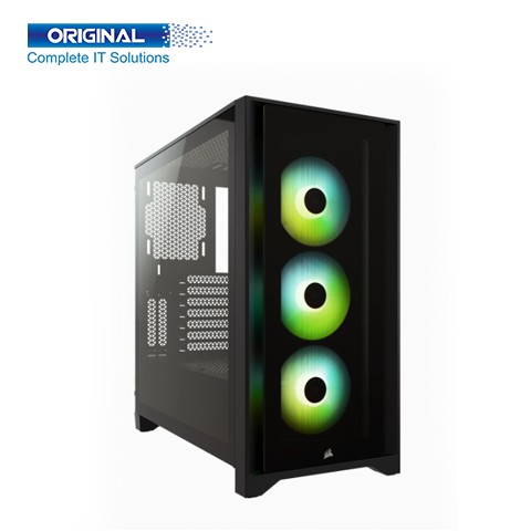 Corsair iCUE 4000X RGB Tempered Glass Mid-Tower ATX Casing Black