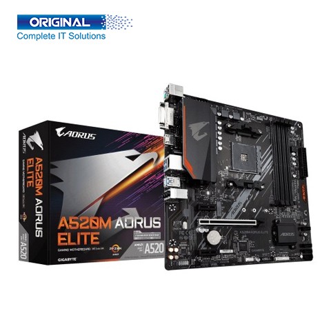 Gigabyte A520M Aorus Elite DDR4 AMD AM4 ATX Gaming Motherboard