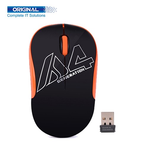 A4 Tech G3-300N Black-Orange V-Track Wireless Energy-Saving Mouse